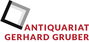 Logo Antiquariat Gruber mit Schriftzug